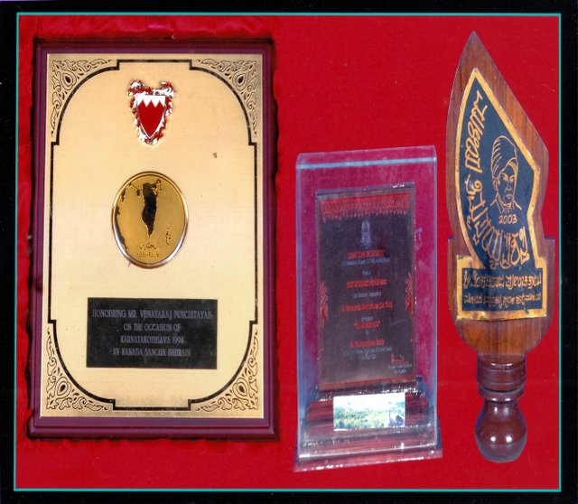 Some of the Awards recieved by Dr. Puninchathaya.